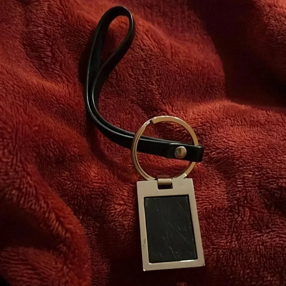 Giani  Bernini Silver Black Leather key ring - Picture 9 of 10